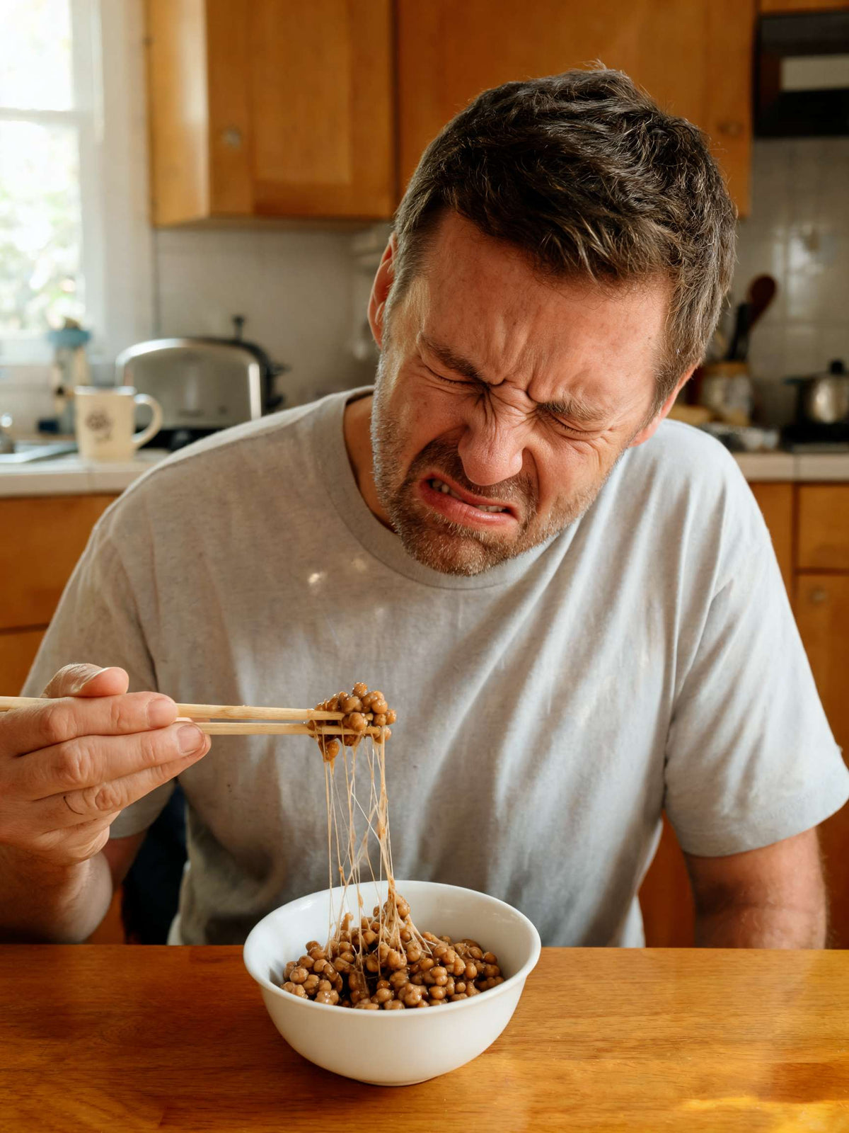 Trying natto